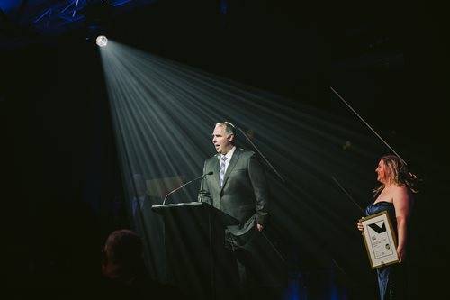Komatsu employee acceptance speech at Australian Training Awards