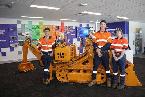 Komatsu Apprentices with D10S-1 restored track loader